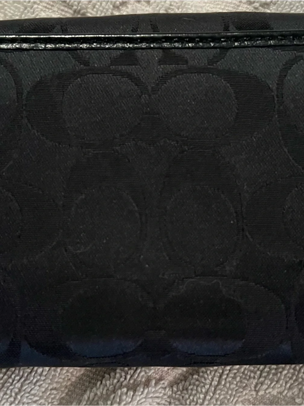 Coach Ashley Signature Pleat Wallet Black